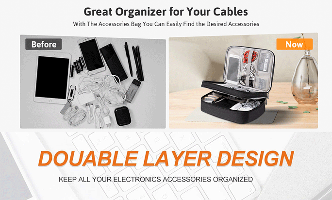 Waterproof Cable Organizer Case