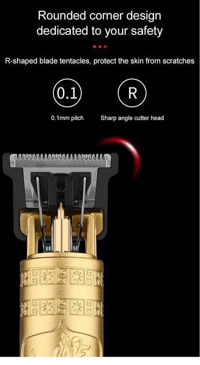 T9 Vintage Electric Hair Trimmer for Men – Rechargeable & Stylish