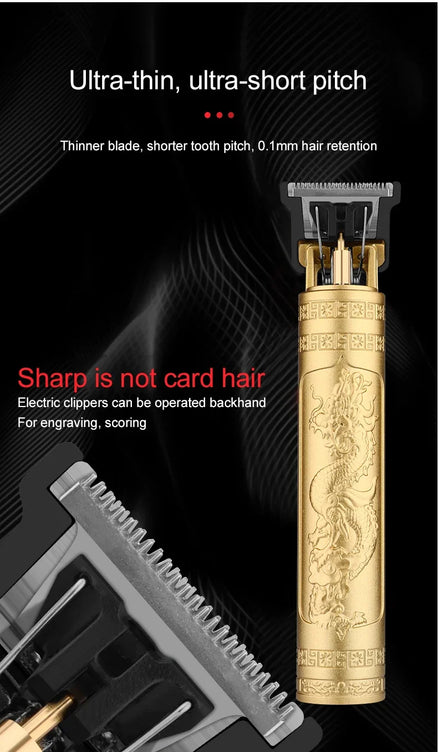 T9 Vintage Electric Hair Trimmer for Men – Rechargeable & Stylish