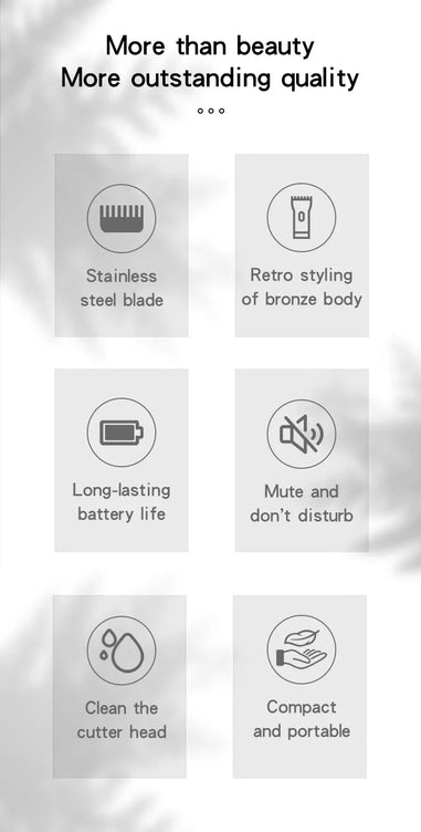 T9 Vintage Electric Hair Trimmer for Men – Rechargeable & Stylish